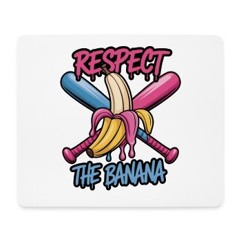  Respektiere Die Banane Witziges Grafikdesign Mit - Mousepad (Querformat) - Weiß - Vorne