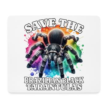 Save Schwarze Vogelspinne - Mousepad (Querformat) - Weiß - Vorne