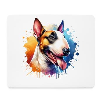 Bullterrier Motiv - Mousepad (Querformat) - Weiß - Vorne