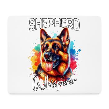 Deutscher Schäferhund Flüsterer - Mousepad (Querformat) - Weiß - Vorne