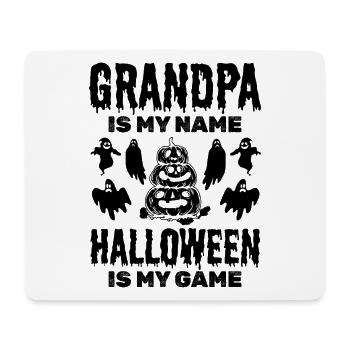 Halloween Grandpa is my Name Halloween is my Game - Mousepad (Querformat) - Weiß - Vorne