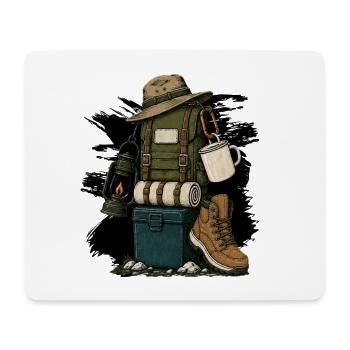 Wandern Motiv - Mousepad (Querformat) - Weiß - Vorne
