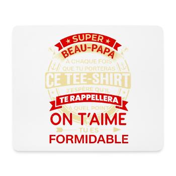 Super Beau-Papa Cadeau Fête Des Pères Rétro - Tapis de souris (format paysage) - blanc - Devant