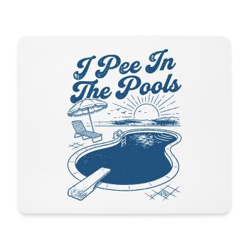 Poolrand-Sonnenuntergangs-Mischief - Mousepad (Querformat) - Weiß - Vorne