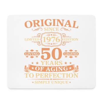Original since 1976 Birthday 50 Years - Mousepad (Querformat) - Weiß - Vorne