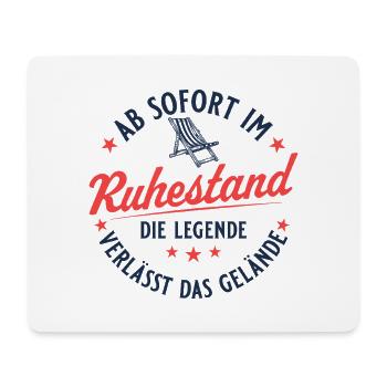 Ruhestand Retro Liegestuhl Abschied Rente - Mousepad (Querformat) - Weiß - Vorne