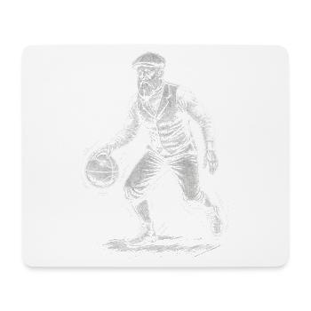 James A Basketballspieler Skizze - Mousepad (Querformat) - Weiß - Vorne
