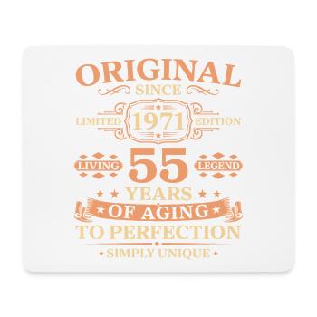 Original since 1971 Birthday 55 Years - Mousepad (Querformat) - Weiß - Vorne