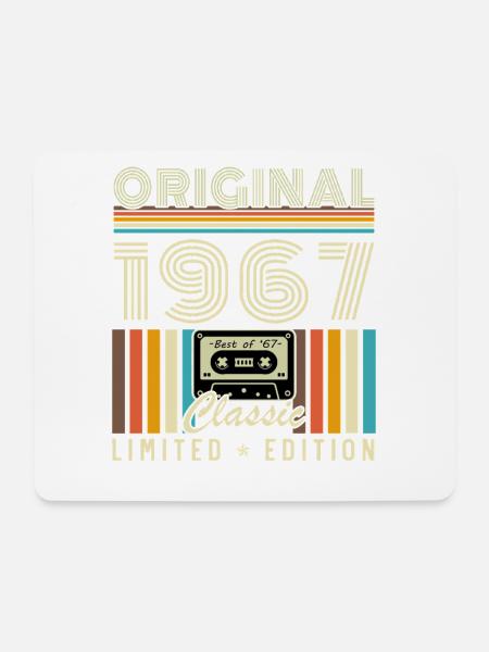 60 Jahre 1967 Vintage Retro Geburtstagsgeschenk - Mousepad (Querformat) - Weiß