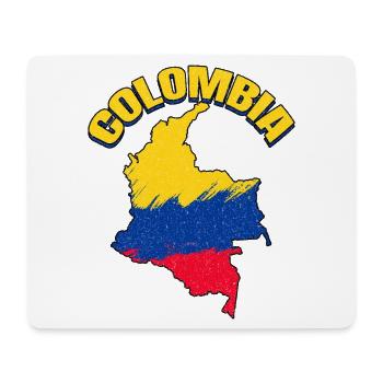 Map Of Colombian Flag Colombia - Mouse Pad (horizontal) - white - Front
