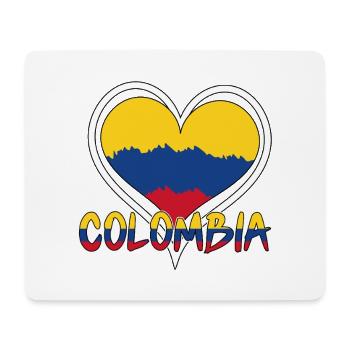 Patriotisches Herz Liebe Kolumbianische Flagge Kolumbien - Mousepad (Querformat) - Weiß - Vorne