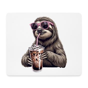 Faultier Eiskaffee  - Mousepad (Querformat) - Weiß - Vorne