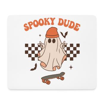 Spooky Doodle Ghost Skateboard - Mousepad (Querformat) - Weiß - Vorne