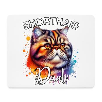 Exotische Kurzhaarkatze Papa - Mousepad (Querformat) - Weiß - Vorne