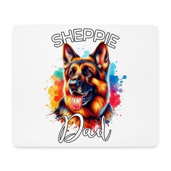 Deutscher Schäferhund Papa - Mousepad (Querformat) - Weiß - Vorne