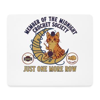 Mitglied der Midnight Crochet Society Nur einer - Mousepad (Querformat) - Weiß - Vorne