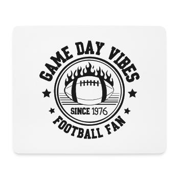 Game Day Vibes Football Fan 1976 - Mousepad (Querformat) - Weiß - Vorne