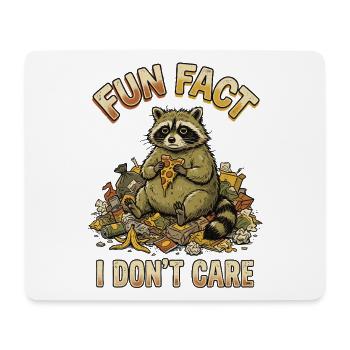 Funny Sarcastic Fun Fact I Don't Care - Mousepad (Querformat) - Weiß - Vorne