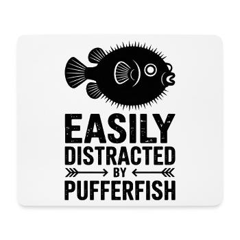 Expressions du poisson-globe : Cadeau amusant du poisson-globe - Tapis de souris (format paysage) - blanc - Devant