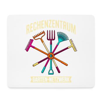 Rechenzentrum Garten Netzwerk lustig Gärtner - Mousepad (Querformat) - Weiß - Vorne
