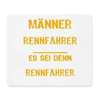 Rennfahrer Autorennen - Mousepad (Querformat) - Weiß - Vorne