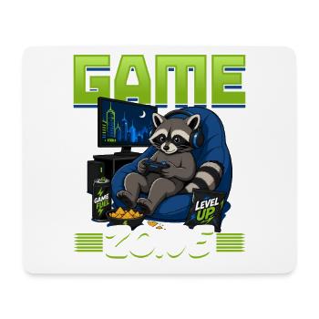 Gamer Gaming Raccoon Video Game - Mousepad (Querformat) - Weiß - Vorne