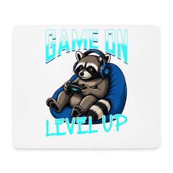 Gamer Gaming Raccoon Video Game - Mousepad (Querformat) - Weiß - Vorne