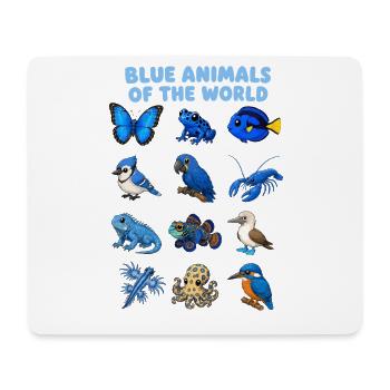  Blaue Tiere Der Welt Tierreich-tafel - Mousepad (Querformat) - Weiß - Vorne