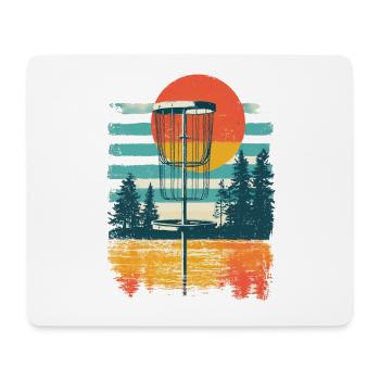 Basket And Chains Disc Golf Starter Sets - Mousepad (Querformat) - Weiß - Vorne