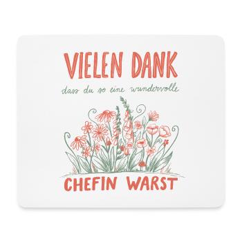 Chefin Abschied Jobwechsel Rente - Mousepad (Querformat) - Weiß - Vorne