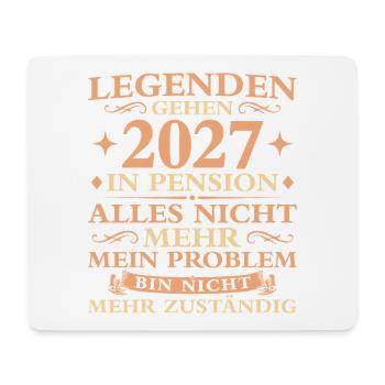 Pension Abschied Nicht  zuständig Pensionär 2027 - Mousepad (Querformat) - Weiß - Vorne
