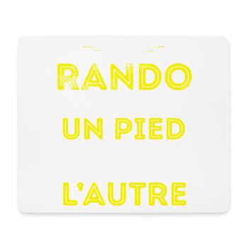 La Rando ça marche un pied après l'autre - Tapis de souris (format paysage) - blanc - Devant