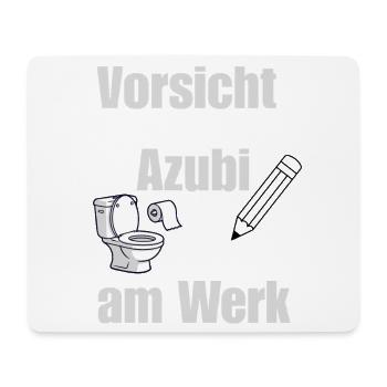 Vorsicht Azubi am Werk / Lustiges Azubi Design  - Mousepad (Querformat) - Weiß - Vorne