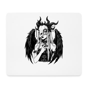 Schädelengel mit Flügeln - Mousepad (Querformat) - Weiß - Vorne