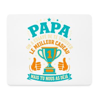 Papa Meilleur Cadeau C'est Nous Humour - Tapis de souris (format paysage) - blanc - Devant