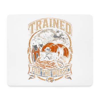 Coast Guard Lifeguard Trained For Worst - Mouse Pad (horizontal) - white - Front