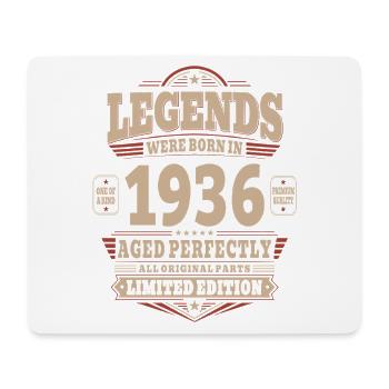 Cadeau d’anniversaire 90e mari 1936 Vintage Rétro - Tapis de souris (format paysage) - blanc - Devant
