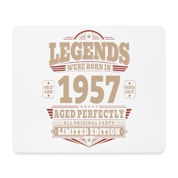 69e anniversaire cadeau Mari 1957 Vintage Rétro - Tapis de souris (format paysage) - blanc - Devant