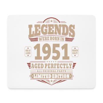Cadeau pour 75 ans Mari 1951 Vintage Rétro - Tapis de souris (format paysage) - blanc - Devant