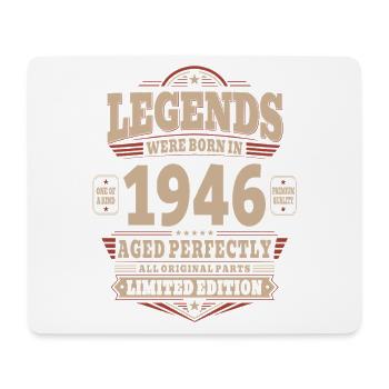 80. Geburtstag Geschenk Mann 1946 Vintage Retro - Mousepad (Querformat) - Weiß - Vorne