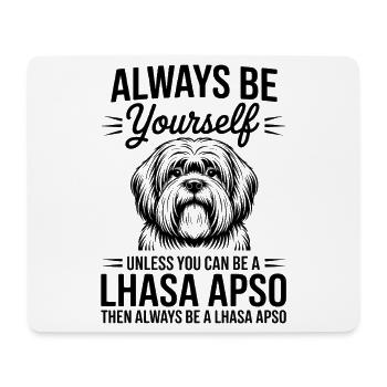 Lhasa Apso Drôle, Cadeau Lhasa Apso - Tapis de souris (format paysage) - blanc - Devant