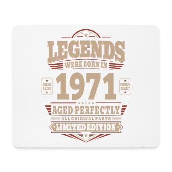 Cadeau pour 55 ans Mari 1971 Vintage Rétro - Tapis de souris (format paysage) - blanc - Devant