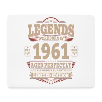65. Geburtstag Geschenk Mann 1961 Vintage Retro - Mousepad (Querformat) - Weiß - Vorne