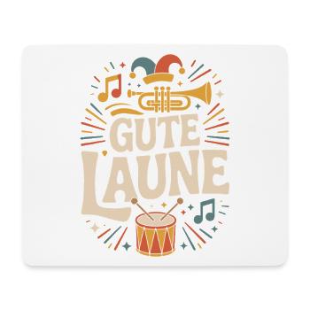 Gute Laune Karneval Fasching Karnevalskostüm Alaaf - Mousepad (Querformat) - Weiß - Vorne