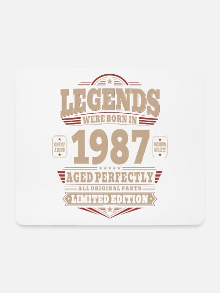 39. Geburtstag Geschenk Mann 1987 Vintage Retro - Mousepad (Querformat) - Weiß