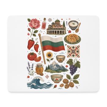 Bulgarien | Berge, Rosen & Heimatliebe - Mousepad (Querformat) - Weiß - Vorne