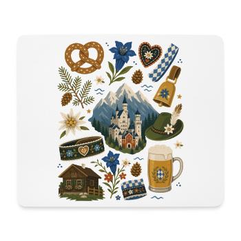 Bavaria | Alps, pretzels & a sense of home - Mouse Pad (horizontal) - white - Front