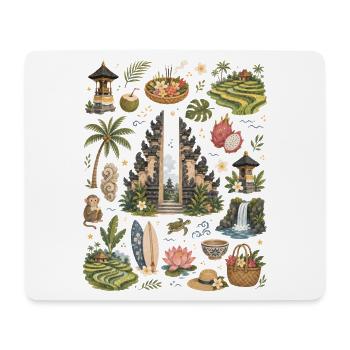 Bali | Tempel, Tropen & Fernweh - Mousepad (Querformat) - Weiß - Vorne