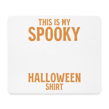 Voici mon t-shirt d’Halloween effrayant Drôle d’Halloween - Tapis de souris (format paysage) - blanc - Devant
