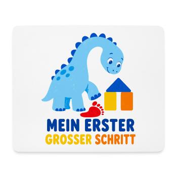 Mein erster großer Schritt – Dino fürs Krippenkind - Mousepad (Querformat) - Weiß - Vorne